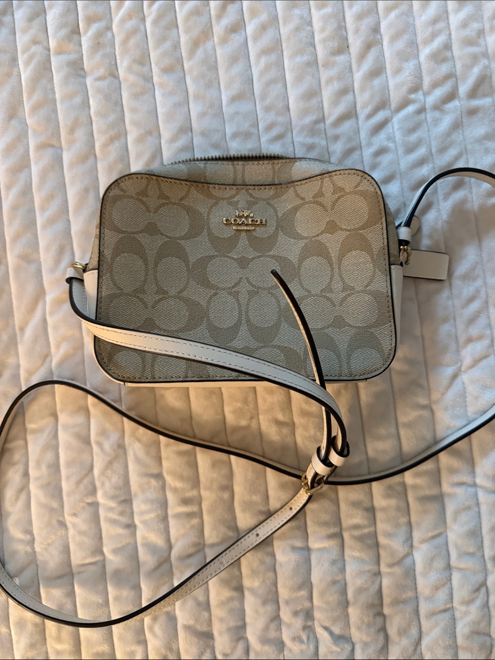 Coach Beige/Chalk Signature Canvas Crossbody